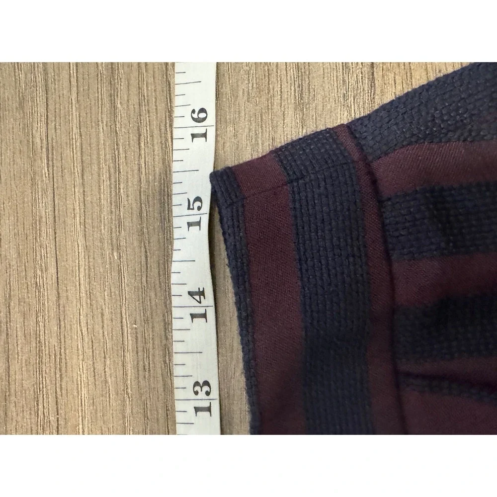 J.Crew Factory The Pencil Skirt Navy Burgundy Striped Petite 10P C9744 NEW